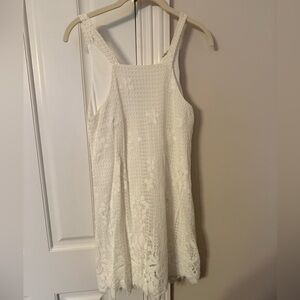 Francesca's Collections White Lace Mini Dress